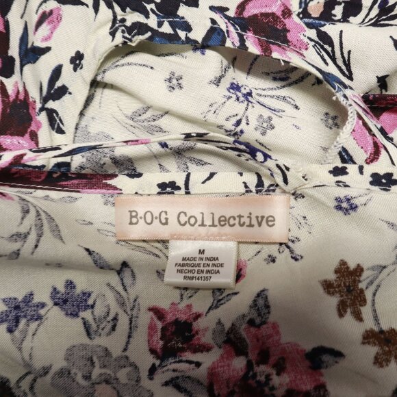 B.O.G Collective Wrap Dress Womens M Ivory Romantic Boho Garden Party Feminine - Picture 7 of 16